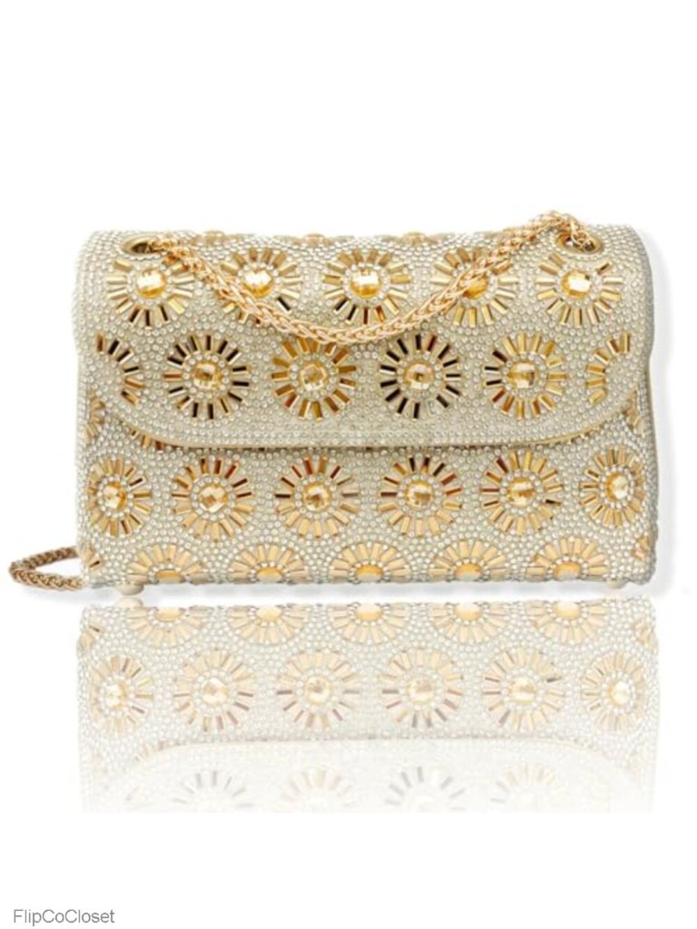 Rhinestone Crystal Clutch Evening Bag Metal Wedding Prom Party